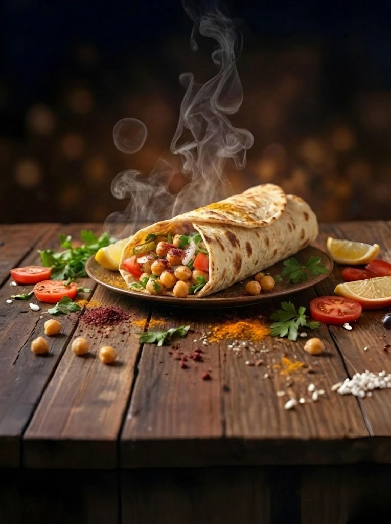 Kebap Lavaşında Nohut Dürüm